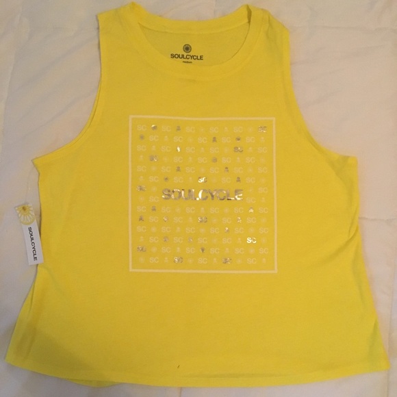 soulcycle Tops - Soulcycle Yellow Muscle tank NWT Medium soulcycle Tops - Soulcycle Yellow Muscle tank NWT Medium